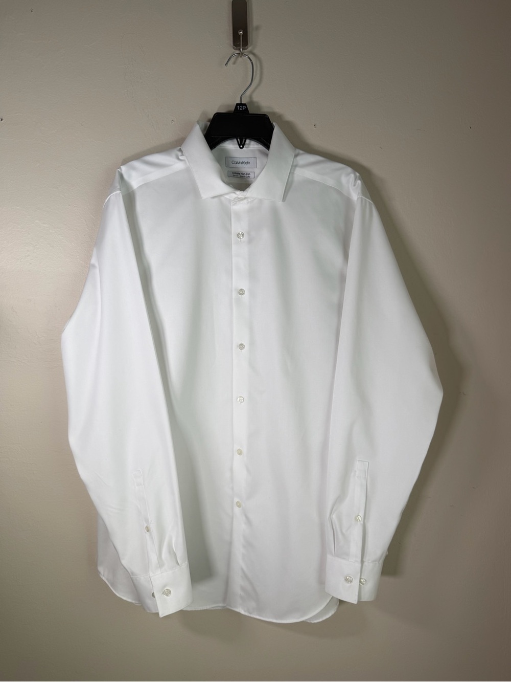 Calvin Klein White Long-Sleeve Dress Shirt